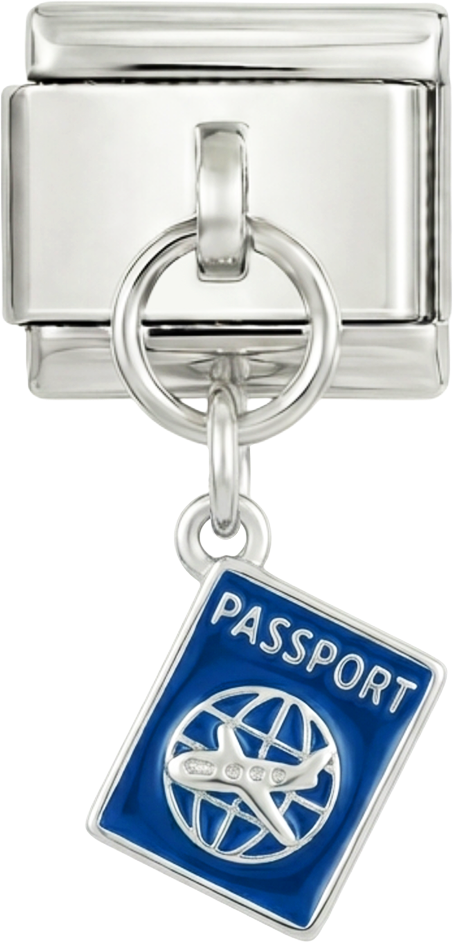 Pendiente de añadir - Blue Passport, en plata