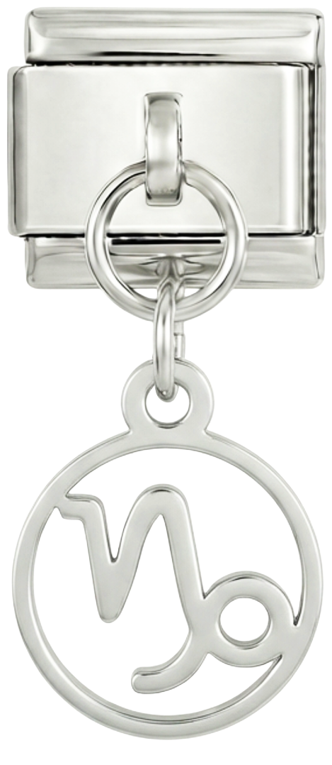Signo de Capricornio, en plata