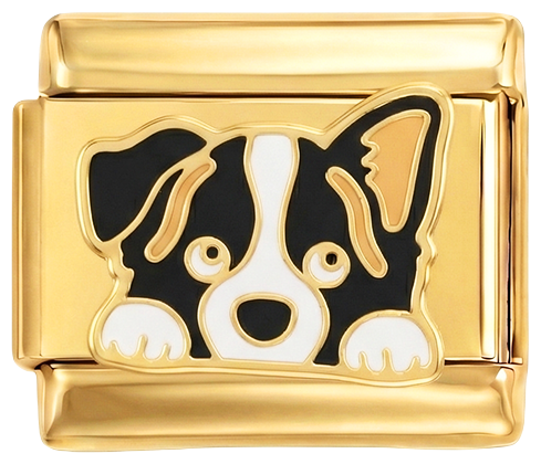 Oreja de perro erguida en dorado