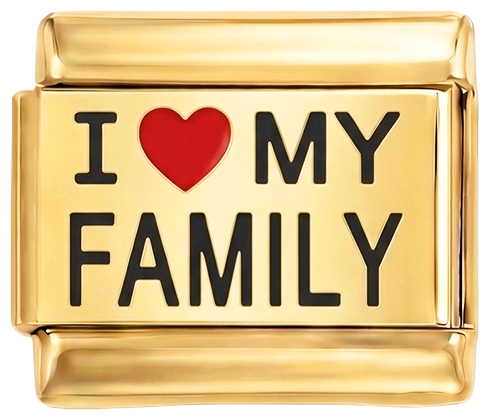 POR AÑADIR - Amo a mi familia, en oro