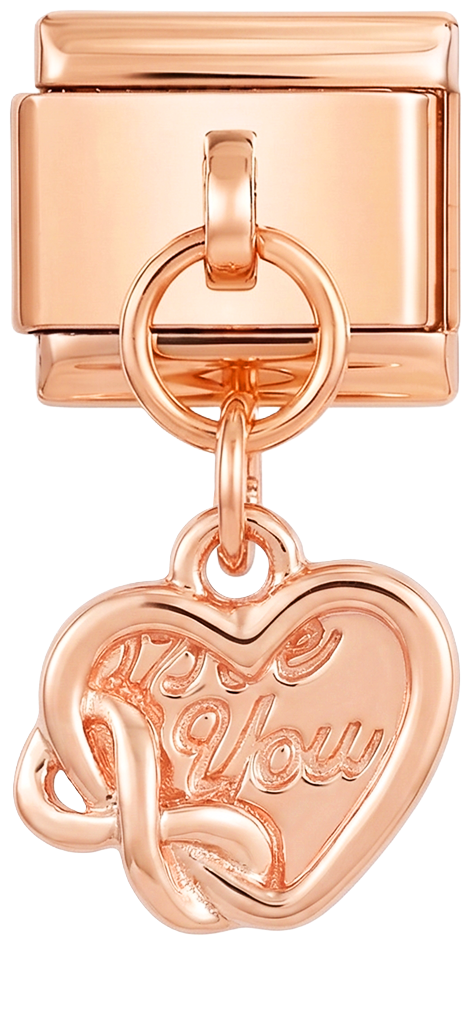Te amo, Infinito, en oro rosa