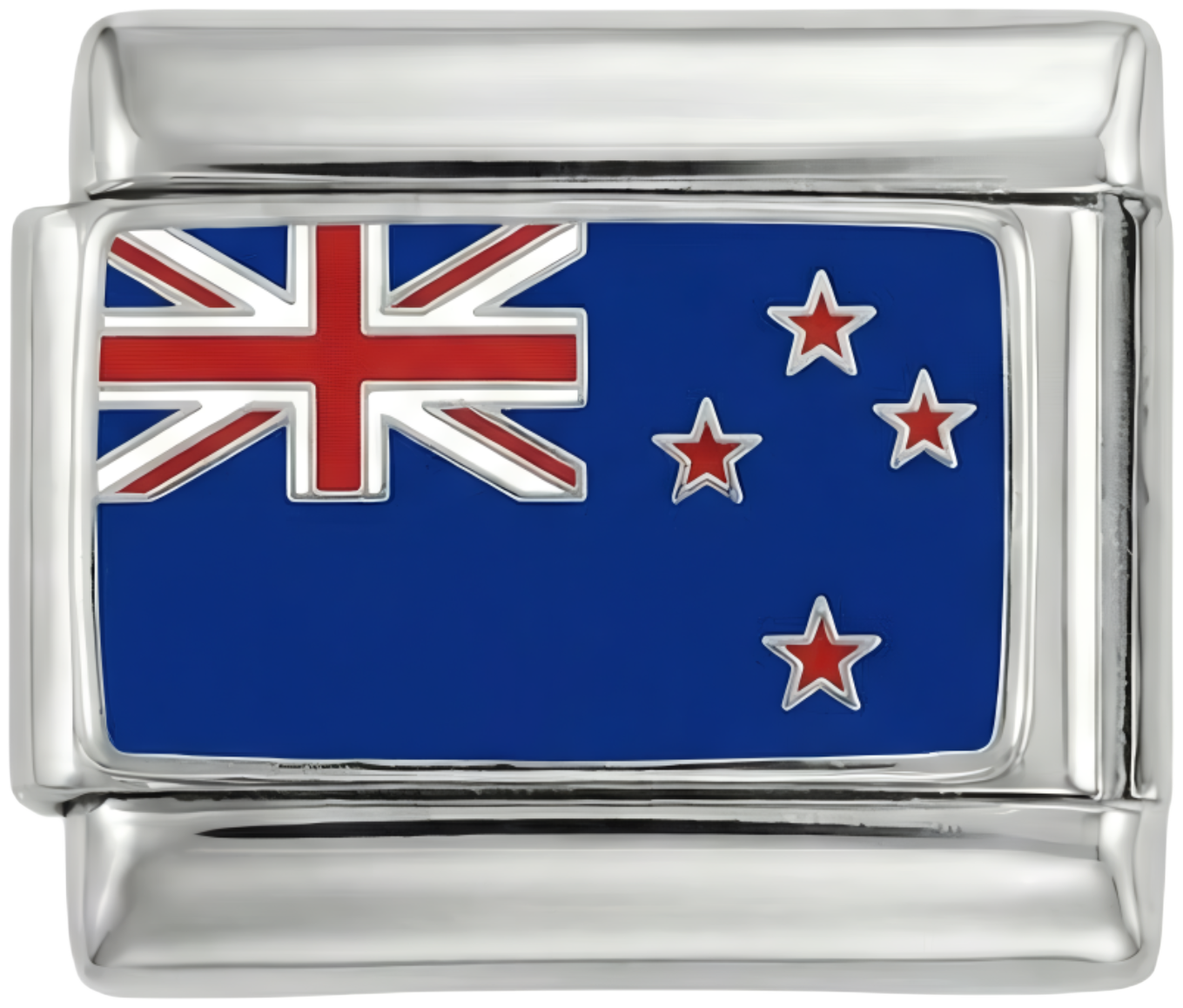 Bandera de Nueva Zelanda, en plata