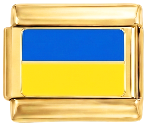 Bandera de Ucrania, en dorado