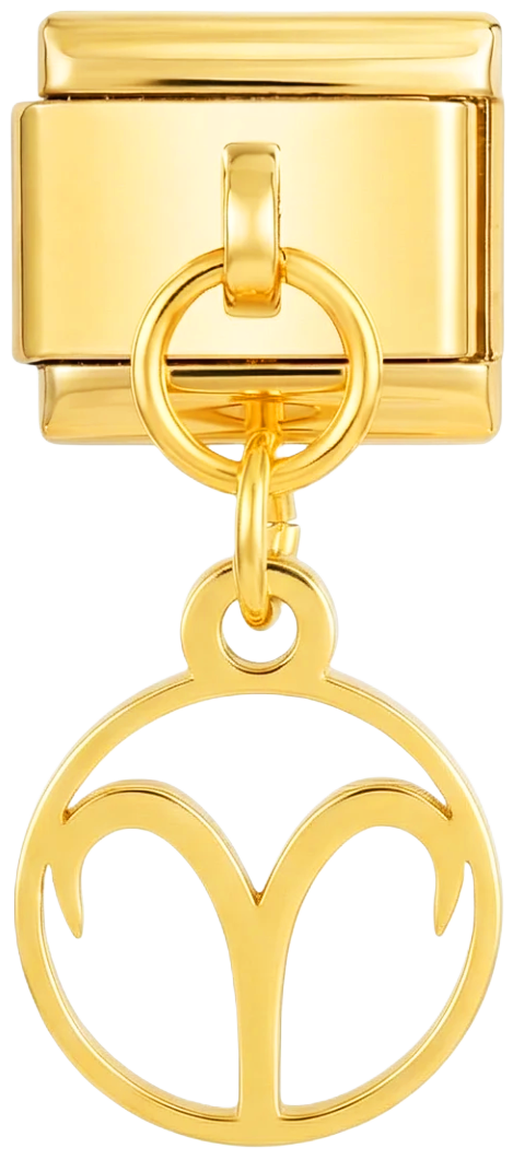 Signo de Aries colgante sobre oro