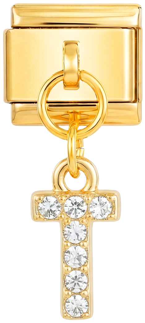 Cross with White Stones Hanging on Gold - cross-with-large-white-stones-hanging-on-gold.png