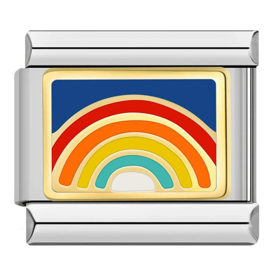 Rainbow in the Night, on Silver - Charms Official