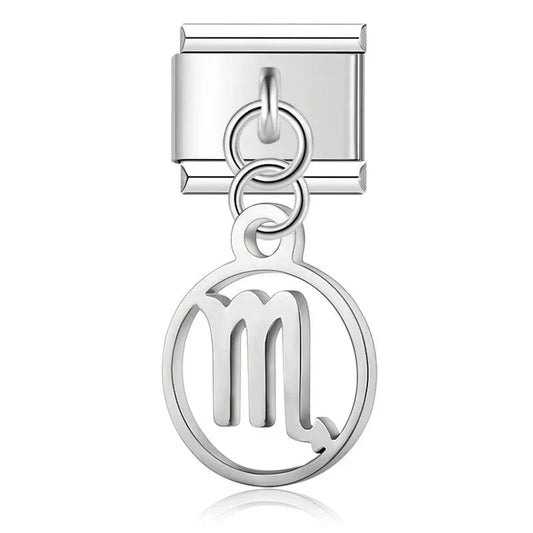 Scorpio Sign, on Silver - Charms Official