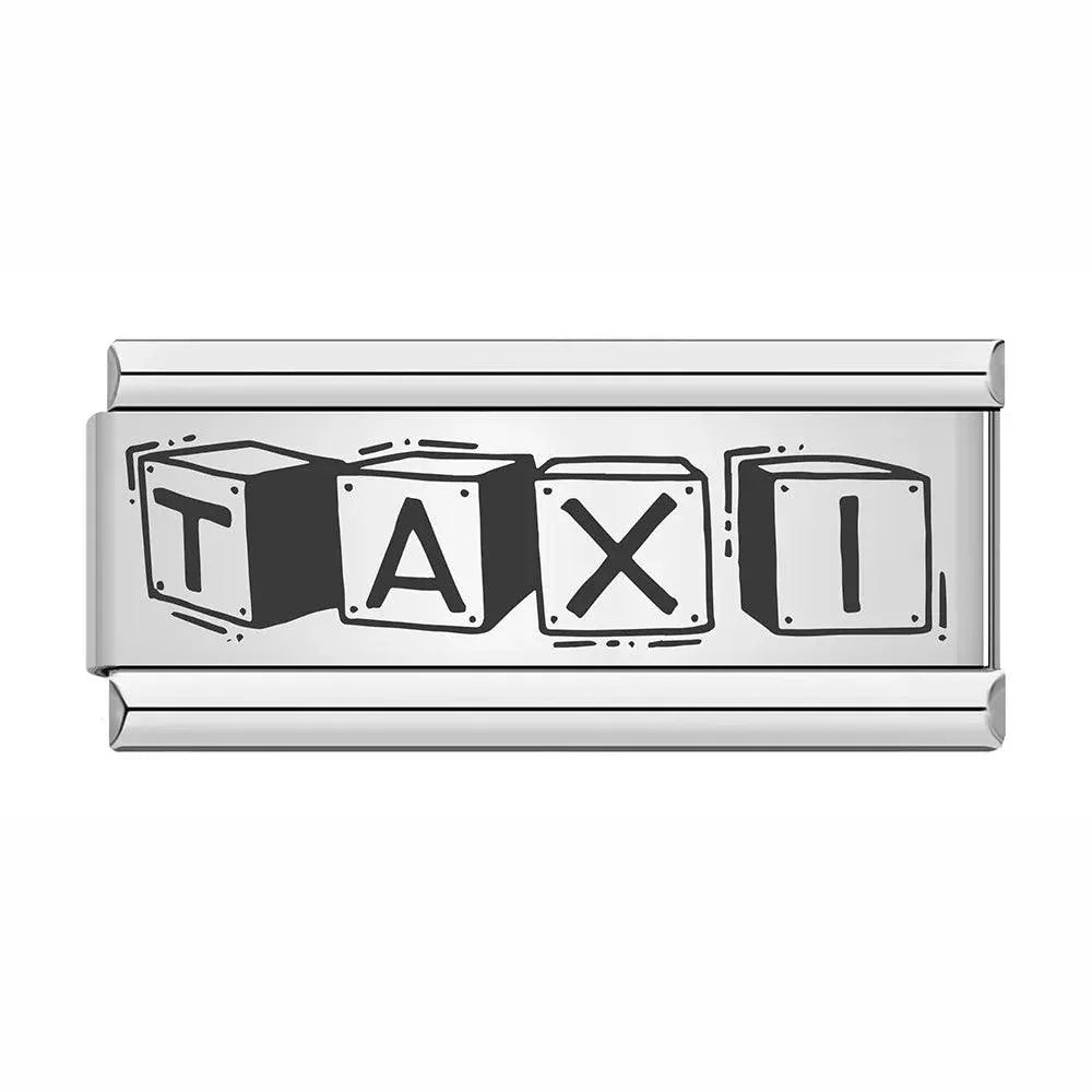 TAXI, on Silver - Charms Official