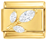 Por añadir - 3 cristales color rosa sobre oro