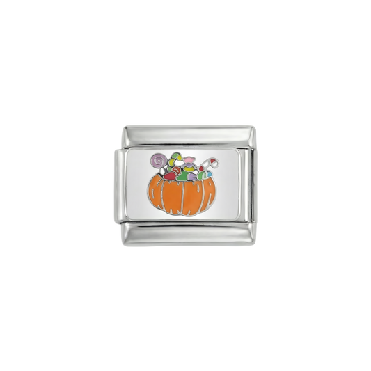 Pumpkin with Candy on Silver