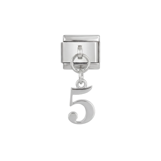 Number 5, Hanging, on Silver