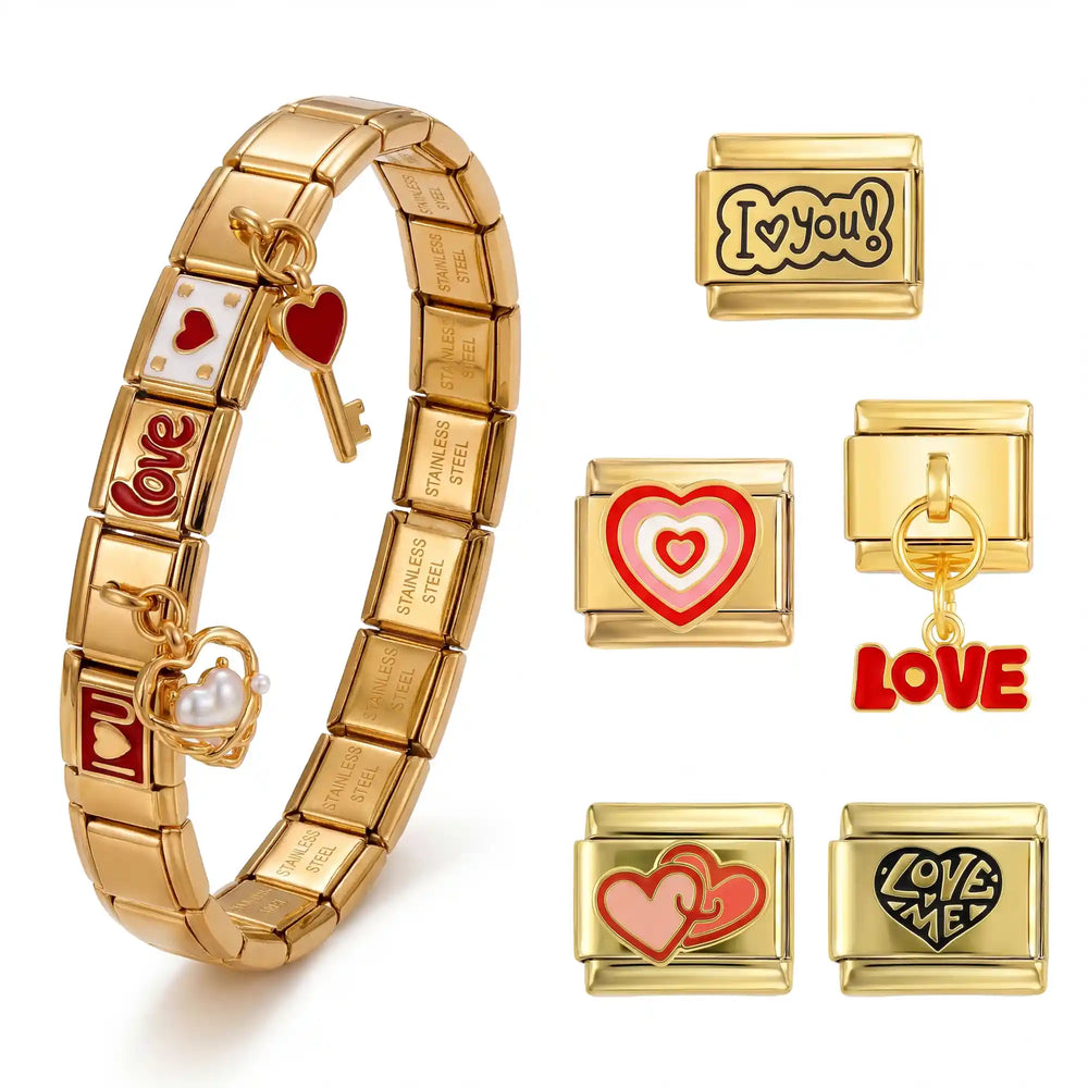 Set Love de 10 Charms