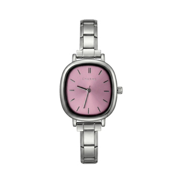 Reloj Capri plata – Edición esfera rosa