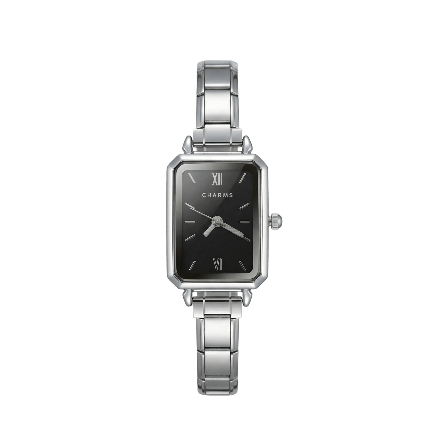 Como Watch Silver – Black Dial Edition