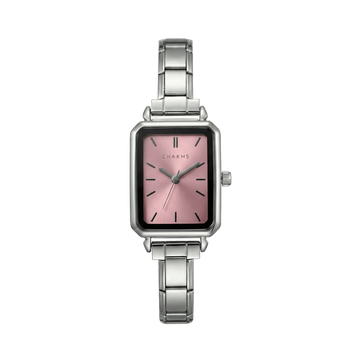 Reloj Como plata – Edición esfera rosa