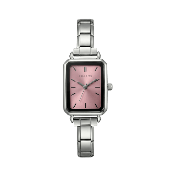 Reloj Como plata – Edición esfera rosa