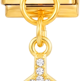 Avión de oro con piedras, en oro