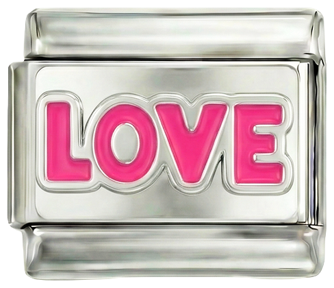 Por añadir - Amor escrito en rosa sobre plata