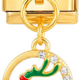 Por añadir - Reno rojo con efecto de nieve y piedras