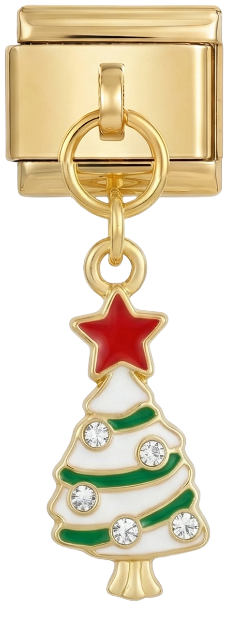 Snowy Christmas Tree with its Red Star - Snowy-Christmas-Tree-with-its-Red-Star.png