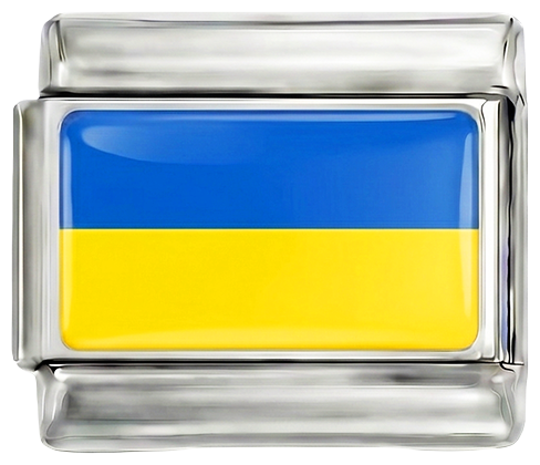 Por añadir - Bandera de Ucrania en plata