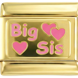 Big Sis with Pink Hearts on Gold - big-sis-with-pink-hearts-on-gold.png