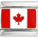 Bandera de Canadá, sobre plata