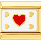 Tarjeta de corazón dorada