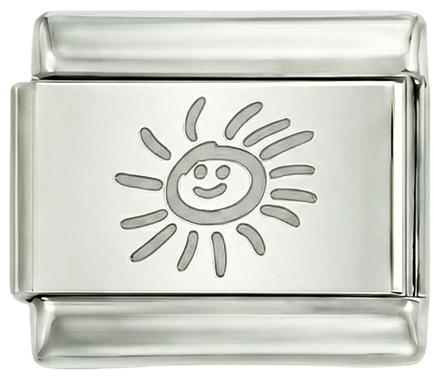 Happy Sun in Black, on Silver - happy-sun-in-black-on-silver.png