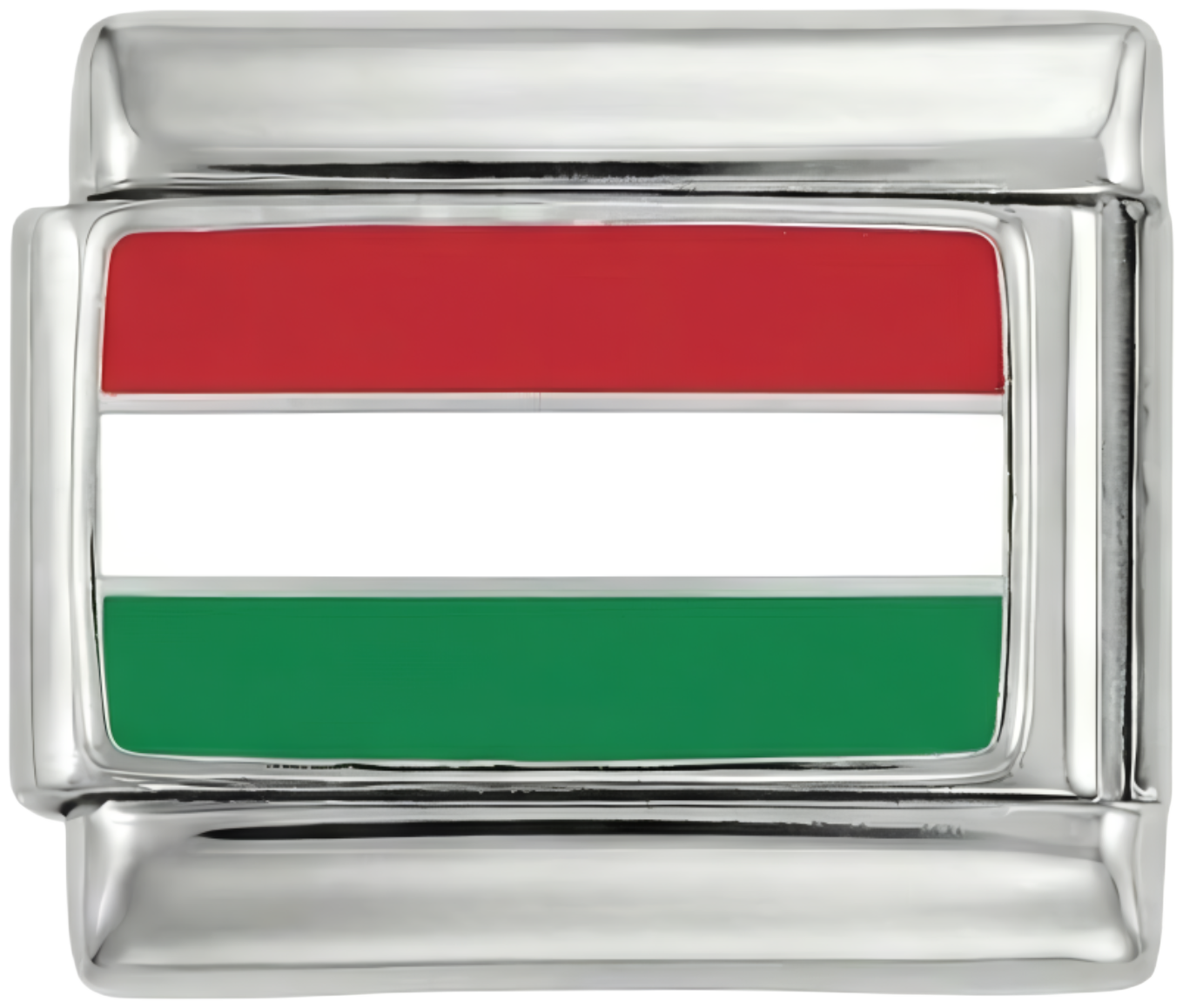 Bandera de Hungría en plata
