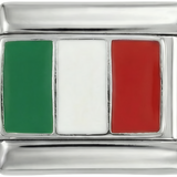 Bandera de Italia, en Plata