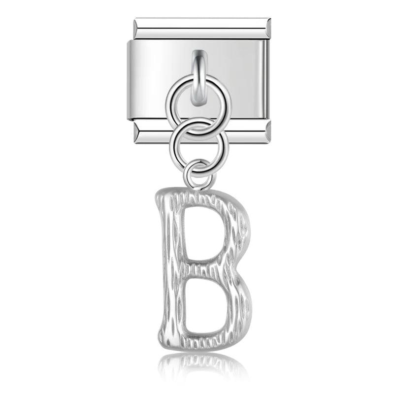 Letter B, Hanging, on Silver - Charms Official