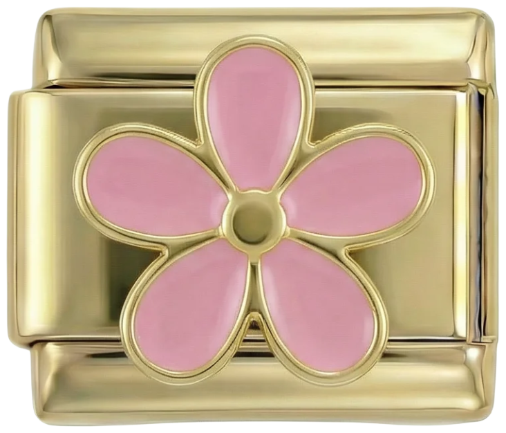 Pink Flower on Gold - pink-flower-on-gold.png