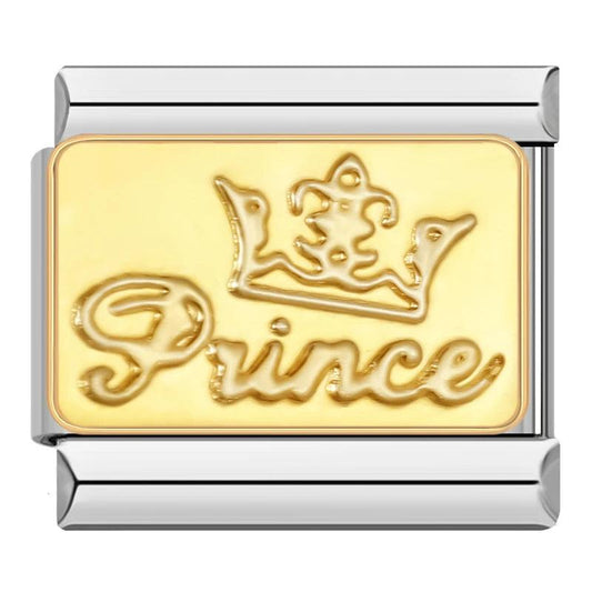 Prince with Crown, on Silver - Charms Official