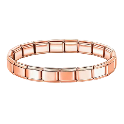 Pulsera charms oro rosa