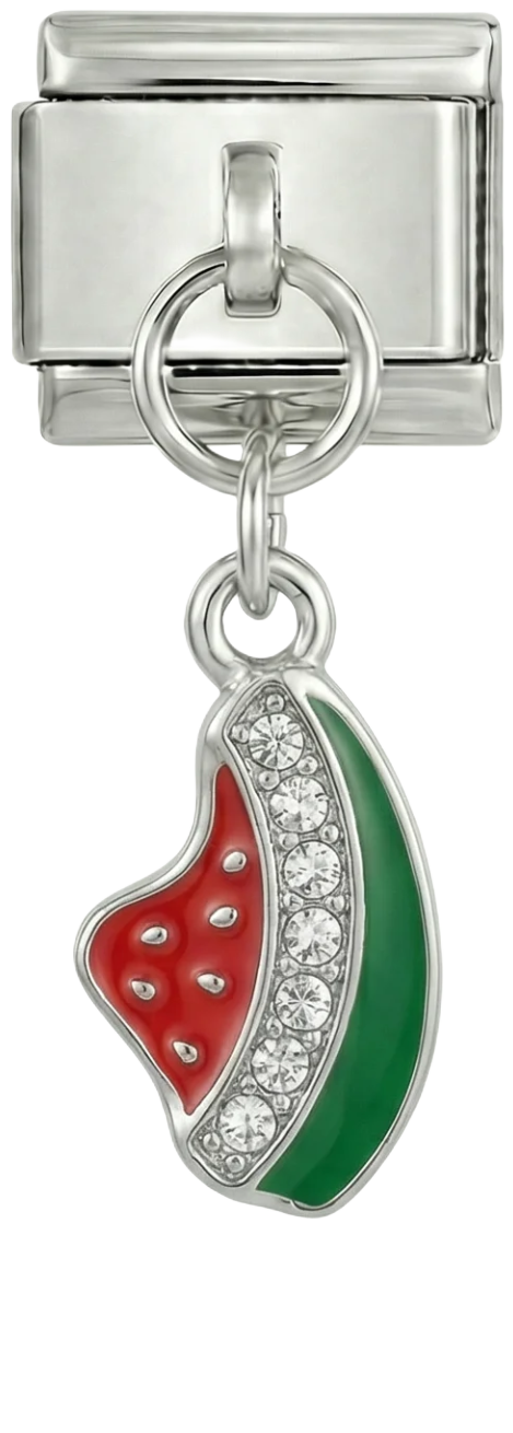 Watermelon with Stones, on Silver - watermelon-with-stones-on-silver.png